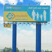 Monopole Stand large Advertising Tri-vision Billboard