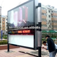 backlight LED outdoor pole advertising lightbox