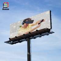 outdoor led digital sign board exhibition stand fabric frame antiaircraft gun large lighting box